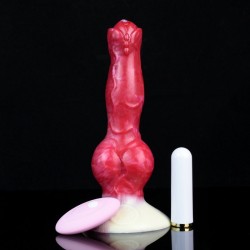 Dog Knot Werewolf Silicone Vibration Dildo