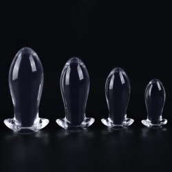 Dragon Egg Transparent PVC Butt Plug