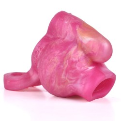 Mixed Color Vibrating Silicone Cock Sleeve