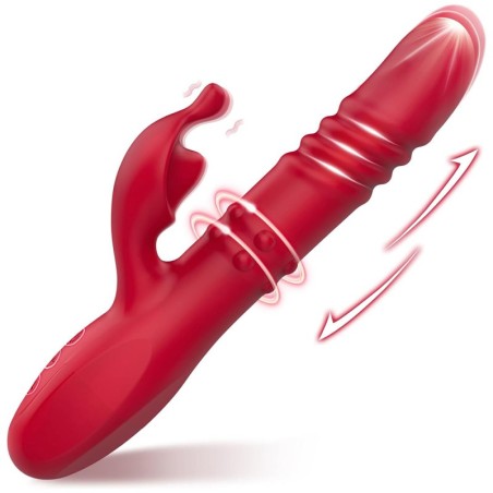 Thrusting Dildo 4 in1 Vibrator