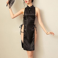 Chinese Style Bandaged Night Dress Cheongsam