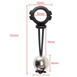 Metal Beads Ring Testicle Weight - 36mm