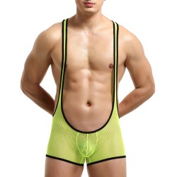 Hot Selling Pure Mesh Boxers Bodysuit