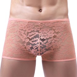 Attractive Lace Gay Low-waist Boxers Men Shorts