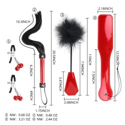 Patent Leather BDSM Kit - 4 pcs