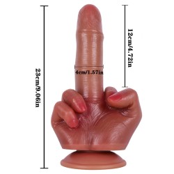 Middle Finger Silicone Dildo