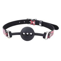 Leather Soft Silicone Mouth Ball Gag
