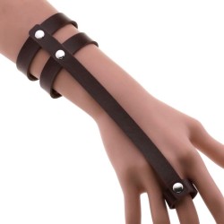 PU Leather Ring Wrist Bracelet