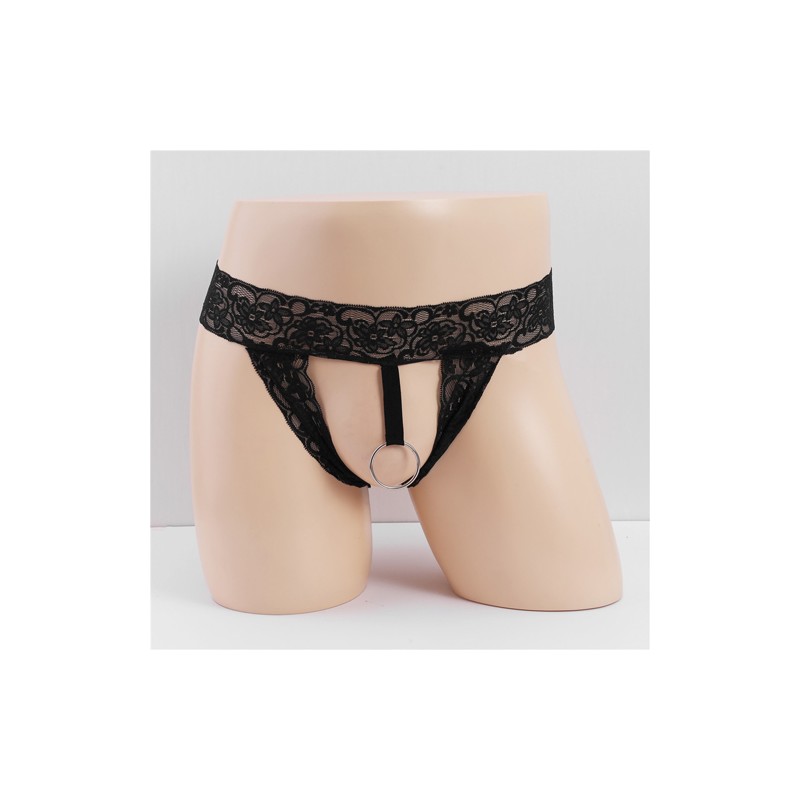 Men See-through Ring Lace Night Panty