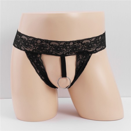 Men See-through Ring Lace Night Panty