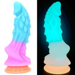 Unicorn Colorful Silicone Dildo - Luminous