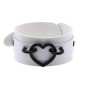 Punk PU leather Love Ring - Black