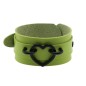 Punk PU leather Love Ring - Black