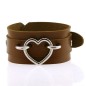 Punk PU leather Love Ring - Silver