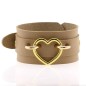 Punk PU leather Love Ring - Golden