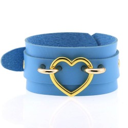 Punk PU leather Love Ring - Golden