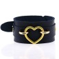 Punk PU leather Love Ring - Golden