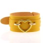 Punk PU leather Love Ring - Golden