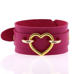 Punk PU leather Love Ring - Golden