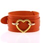 Punk PU leather Love Ring - Golden