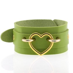 Punk PU leather Love Ring - Golden