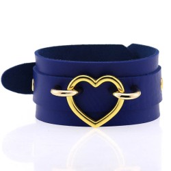 Punk PU leather Love Ring - Golden