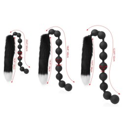 9 Balls Anal Beads-Butt Plug with Tail