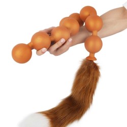 9 Balls Anal Beads-Butt Plug with Tail