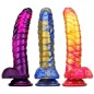 Mixed Colors Caterpillar Realistic Dildo