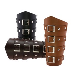 Leather Waxed Cycling Belt Buckle Bracers