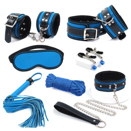 Blue Bondage Kit 7-piece Set