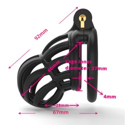 Narrow Plastic Chastity Cage