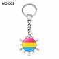 D707 Rainbow Gay Pride Flag Key chain Snow Pendant Key Ring