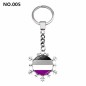 D707 Rainbow Gay Pride Flag Key chain Snow Pendant Key Ring