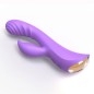 Flexible Ribbed Silicone Rabbit Vibrator