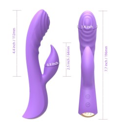 Flexible Ribbed Silicone Rabbit Vibrator