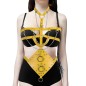 Buckled Leather Cutout Suit Steam Punk Body Harness