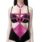 Buckled Leather Cutout Suit Steam Punk Body Harness