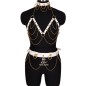 Gothic Halter Bra Chain Waist Belt Suit