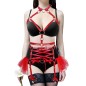 Heart Collar Body Harness Cross Waist Bowknot Garter Belt