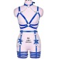 High Neck Full Body Harness Leather Bondage Garter