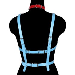 Tiffany Blue Chest Belt Waist Strap Collar Set