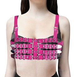Multi Buckled Bra Harness Sling Vest For Women