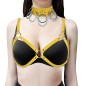 Ring Pendant Collar Cup-Less Bra Harness Set