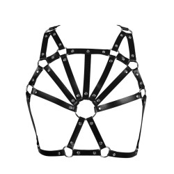 Leather Cage Bondage Chest Harness