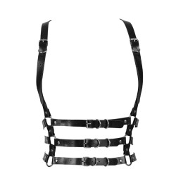 Retro Shoulder Girdle With Multi Buckled Waist Belt