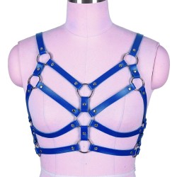 Leather Halter Top Chest Belt Sexy Fetish