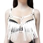 Women's Leather Body Chest Harness Belt Fringe Tassel