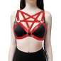 Gothic Cup-Less Bra Harness Leather Body Bondage