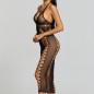 Alluring Hot Transparent Long Fishnet Dress